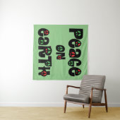 Vrede op aarde kerstmis wandkleed (In Situ (horizontaal))