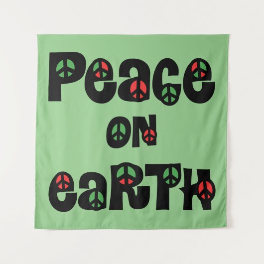 Vrede op aarde kerstmis wandkleed (Voorkant)