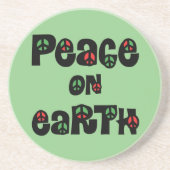 Vrede op aarde kerstmis zandsteen onderzetter (Voorkant)