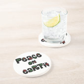 Vrede op aarde kerstmis zandsteen onderzetter (Zijkant)