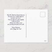 Vrede op aarde Kerstster & kerk ansichtkaart Feestdagenkaart (Achterkant)