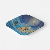 Vrede op aarde Kerstster van Bethlehem Napkins Papieren Bordje (Gebogen)