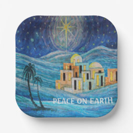 Vrede op aarde Kerstster van Bethlehem Napkins Papieren Bordje