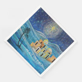 Vrede op aarde Kerstster van Bethlehem Napkins Servet (Hoek)