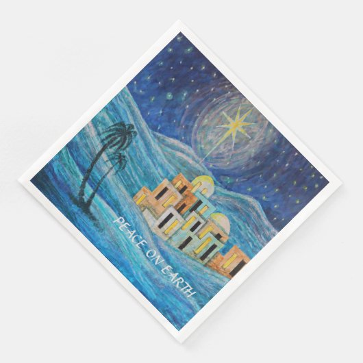 Vrede op aarde Kerstster van Bethlehem Napkins Servet (Hoek)
