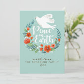 Vrede op Aarde Kerstvakantie Foto Kaart (Staand voorkant)