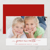 Vrede op Aarde Kerstvakantie Foto Kaart (Voorkant / Achterkant)