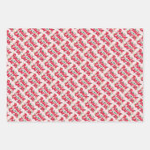 VREDE OP AARDE Kerstvakantie Hand getrokken Variët Inpakpapier Vel (Voorkant 3)