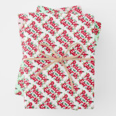 VREDE OP AARDE Kerstvakantie Hand getrokken Variët Inpakpapier Vel (In situ)