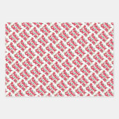 VREDE OP AARDE Kerstvakantie Hand getrokken Variët Inpakpapier Vel (Voorkant)