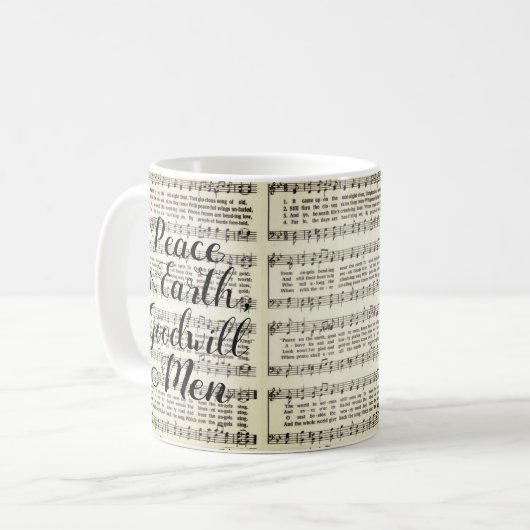 Vrede op aarde koffiemok (Voorkant links)