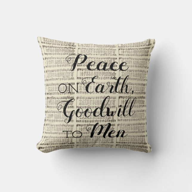 Vrede op aarde kussen (Voorkant)