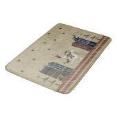 Vrede op Aarde Land Folkart Snowman & Crow Badmat (Gekanteld)