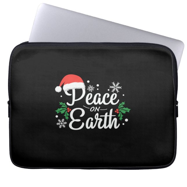 Vrede op aarde laptop sleeve (Voorkant)