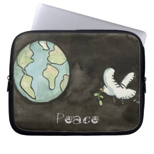 Vrede op Aarde laptophoes Laptop Sleeve
