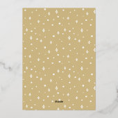 Vrede op Aarde Lettering Foto Goud Folie Feestdagenkaart (Achterkant)