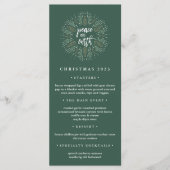 Vrede op aarde | Menu Kerstdiner (Voorkant)