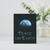 Vrede op aarde met Afbeelding van de aarde vanuit  Feestdagenkaart (Staand voorkant)