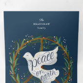 Vrede op Aarde met een dove op vredes-gebarentaal Drieluik Aankondiging (Binnenzijde eerst)