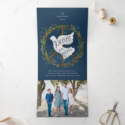 Vrede op Aarde met een dove op vredes-gebarentaal Drieluik Aankondiging (Binnen)