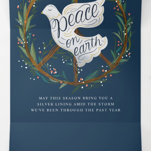 Vrede op Aarde met een dove op vredes-gebarentaal Drieluik Aankondiging (Binnenkant midden)