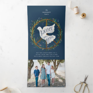 Vrede op Aarde met een dove op vredesgebarentaal Drieluik Aankondiging