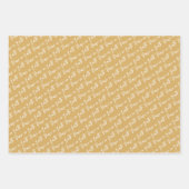 Vrede op aarde met gouden kerst inpakpapier vel (Voorkant)