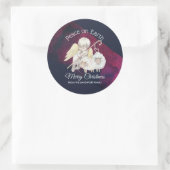 Vrede op Aarde met kerstavond Ronde Sticker (Tas)