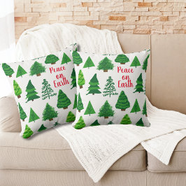 Vrede op aarde met kerstbomen kussen