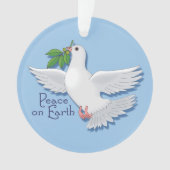 Vrede op Aarde met kerstduif met olijfolie Ornament (voorkant)
