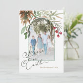 Vrede op aarde met kerstgroenfoto (Staand voorkant)