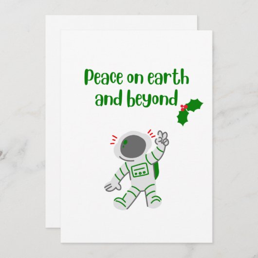 Vrede op aarde met kerstkaart (Voorkant / Achterkant)