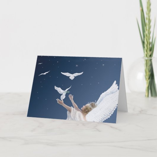 Vrede op Aarde met kerstkaart Feestdagen Kaart (Voorkant)