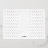 Vrede op aarde met kerstmis Foto geboorteaankondig Folie Feestdagenkaart (Achterkant)