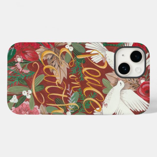 Vrede op Aarde met kerstvakantie Case-Mate iPhone Case (Achterkant (horizontaal))