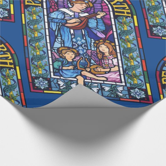 Vrede op Aarde, met Raphaelite gekleurd glas Cadeaupapier (Hoek)