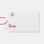 Vrede op aarde met sneeuwvlok cadeaulabel (Achterkant Horizontaal)