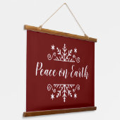 Vrede op aarde met sneeuwvlok hangend wandkleed (Gebogen)