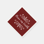 Vrede op aarde met sneeuwvlok servet (Hoek)