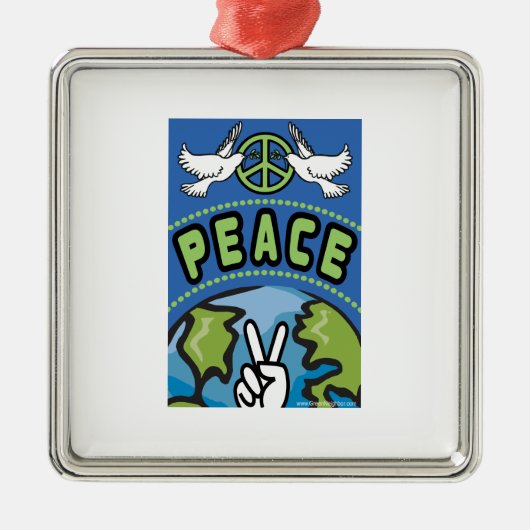 Vrede op aarde metalen ornament (Voorkant)