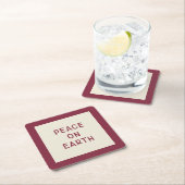 Vrede op aarde | Minimal Christmas Carol Onderzett Kartonnen Onderzetters (Insitu)