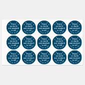 Vrede op Aarde minimalistische Blauwe Snowflake-et Labels (Vel)