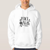 Vrede op Aarde - Minimalistische Unisex Hoodie (Voorkant)