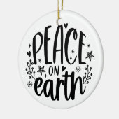 Vrede op aarde modern keramisch ornament (Links)
