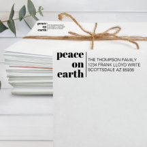 Vrede op Aarde Modern Kerstmis Terugkeeradres