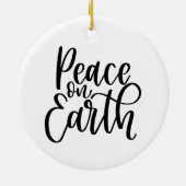 Vrede op aarde Moderne Christelijke kerstboom Keramisch Ornament (Achterkant)