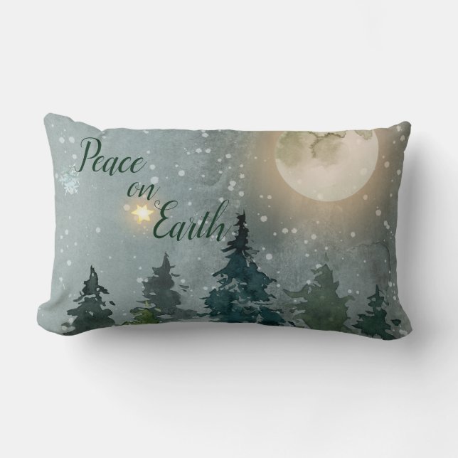 Vrede op aarde Moderne kerstfeestdag in de Waterve Kussen (Voorkant)