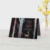 Vrede Op Aarde Moderne Kerstvakantie Aangepast Kaart (Gele Bloem)