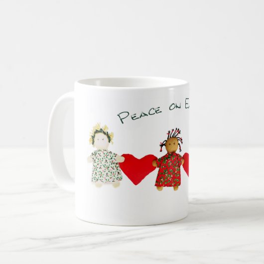 vrede op aarde - mok (Voorkant links)