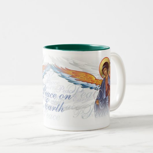 "Vrede op aarde" mok met engelen (Voorkant rechts)